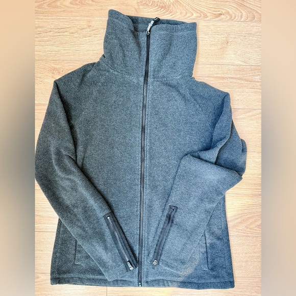 CALVIN KLEIN Gray Zip-Up Fleece Hoodie - Picture 1 of 6